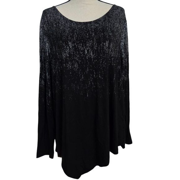 SEVEN 7 Women's Black & White Long Sleeve Top - XL - Picture 1 of 6